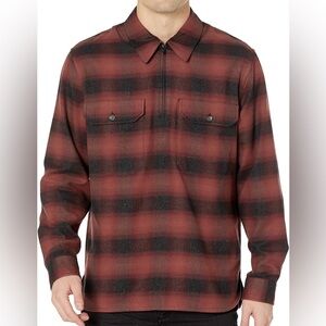 Vince Plaid Quarter Zip Size Medium